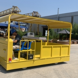 Battery-powered track inspection trolley for transportation